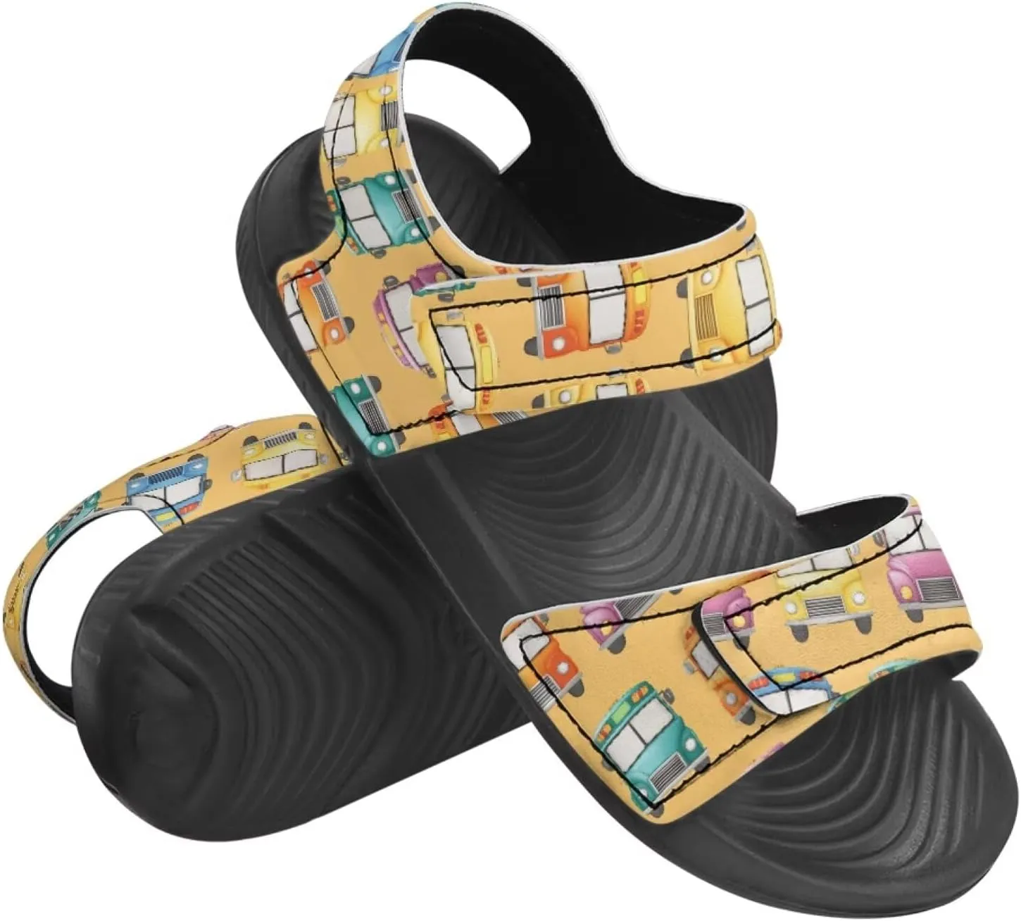 Sandals for Kids Summer Shoes Slide Sandals with Adjustable Strap Open Toe Boys Slides Lightweight Toddler Shoes