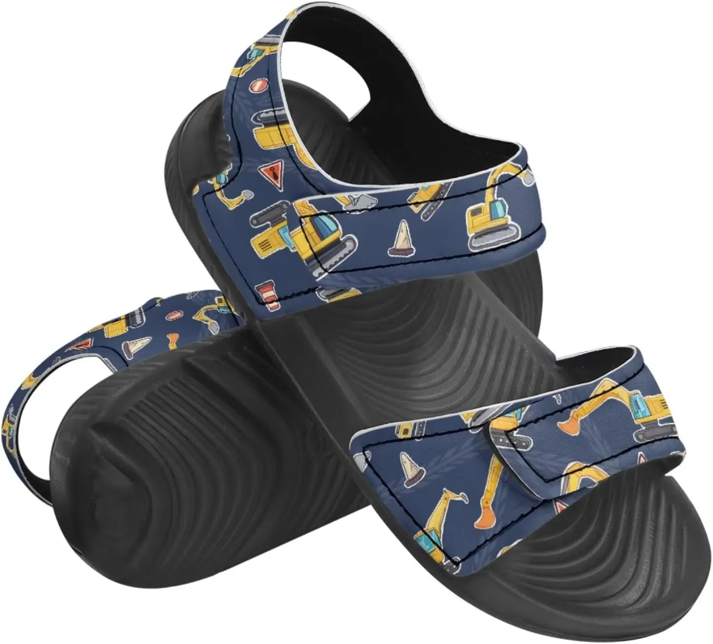 Sandals for Kids Summer Shoes Slide Sandals with Adjustable Strap Open Toe Boys Slides Lightweight Toddler Shoes
