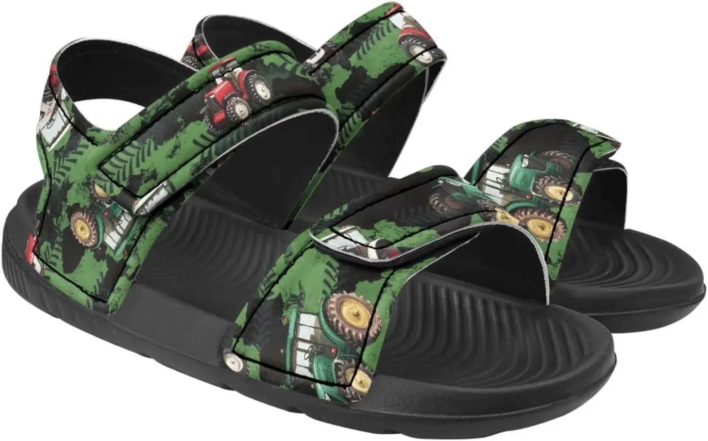 Sandals for Kids Summer Shoes Slide Sandals with Adjustable Strap Open Toe Boys Slides Lightweight Toddler Shoes