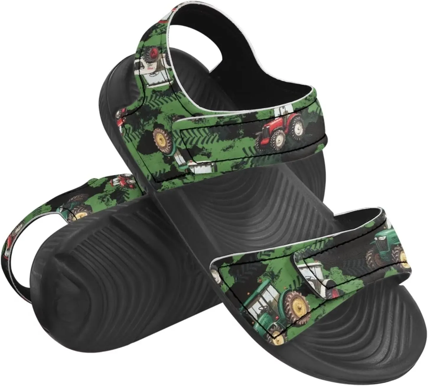Sandals for Kids Summer Shoes Slide Sandals with Adjustable Strap Open Toe Boys Slides Lightweight Toddler Shoes