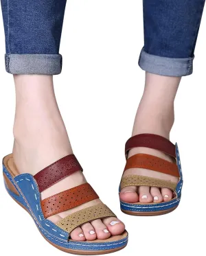 Sandals for Women Dressy Summer, Womens Sandals Orthopedic Open Toe Sandals Retro Anti Slip Comfy Breathable Shoes