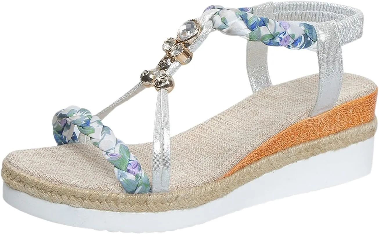 Stylish Women's Sandals Comfortable Bohemian Flip Flops Versatile Beach Footwear Casual Wedge Platform Shoes Elegant Open Toe Design Summer
