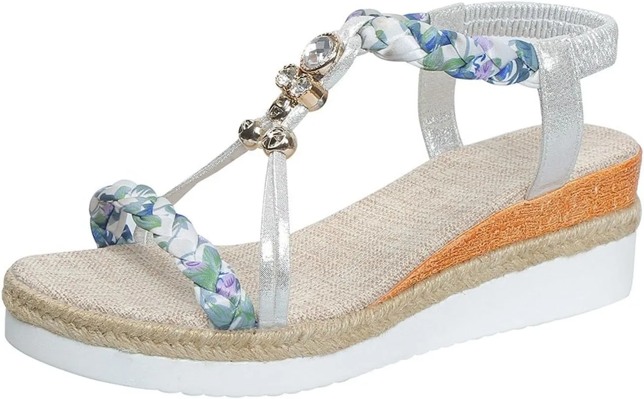 Stylish Women's Sandals Comfortable Bohemian Flip Flops Versatile Beach Footwear Casual Wedge Platform Shoes Elegant Open Toe Design Summer