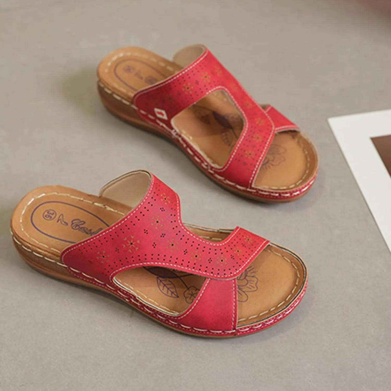Summer Sandals for Women 2025 with Arch Support Dress Sandals Platform Shoes Slip on Sandal Open Toe Shoes Comfortable Dressy Sandal Soft & Stylish Wedge Slippers for Women 2025