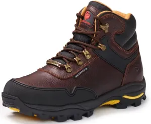 SUREWAY Men's 6" Steel Toe Waterproof Work Boot Heavy Duty - Leather,Lace Up, Comfortable Outsole, EH Construction Industrial Ankle Mens Safety Work Boots
