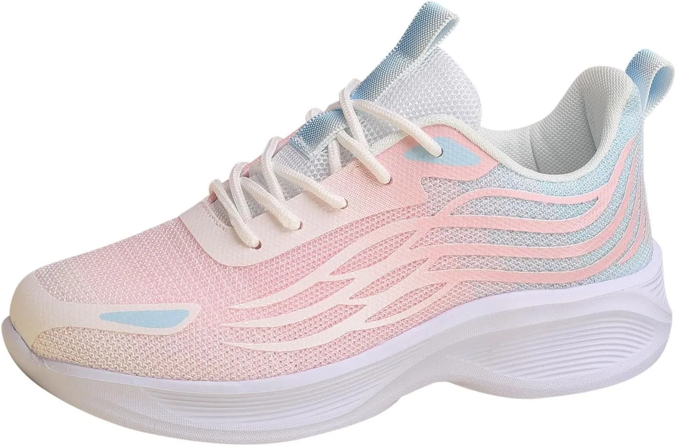Tennis Shoes Womens Walking Fashion Lace Up Comfortable Soft Sole Sneakers Summer Lightweight Breathable Workout Shoes