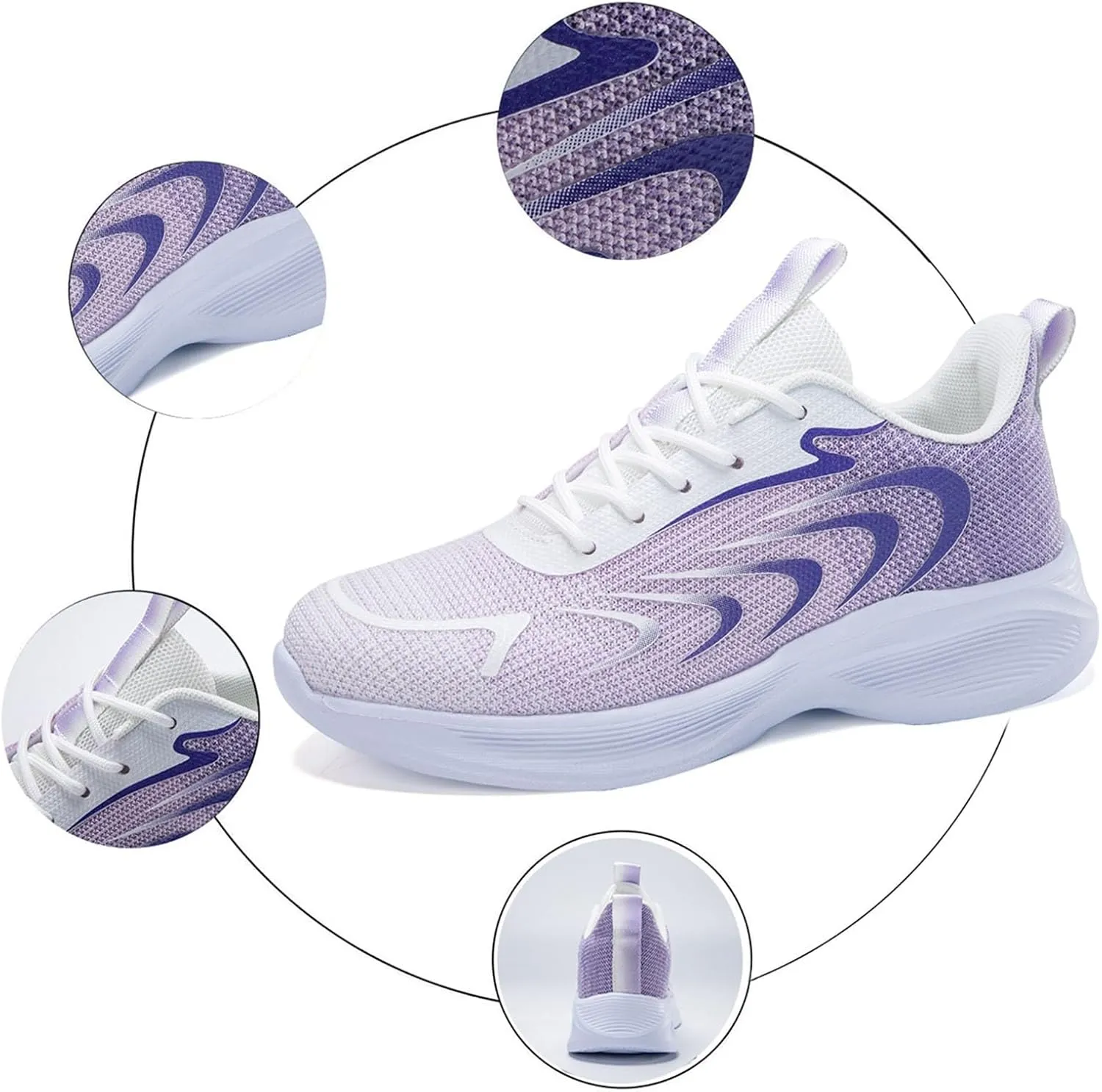Tennis Shoes Womens Walking Fashion Lace Up Comfortable Soft Sole Sneakers Summer Lightweight Breathable Workout Shoes