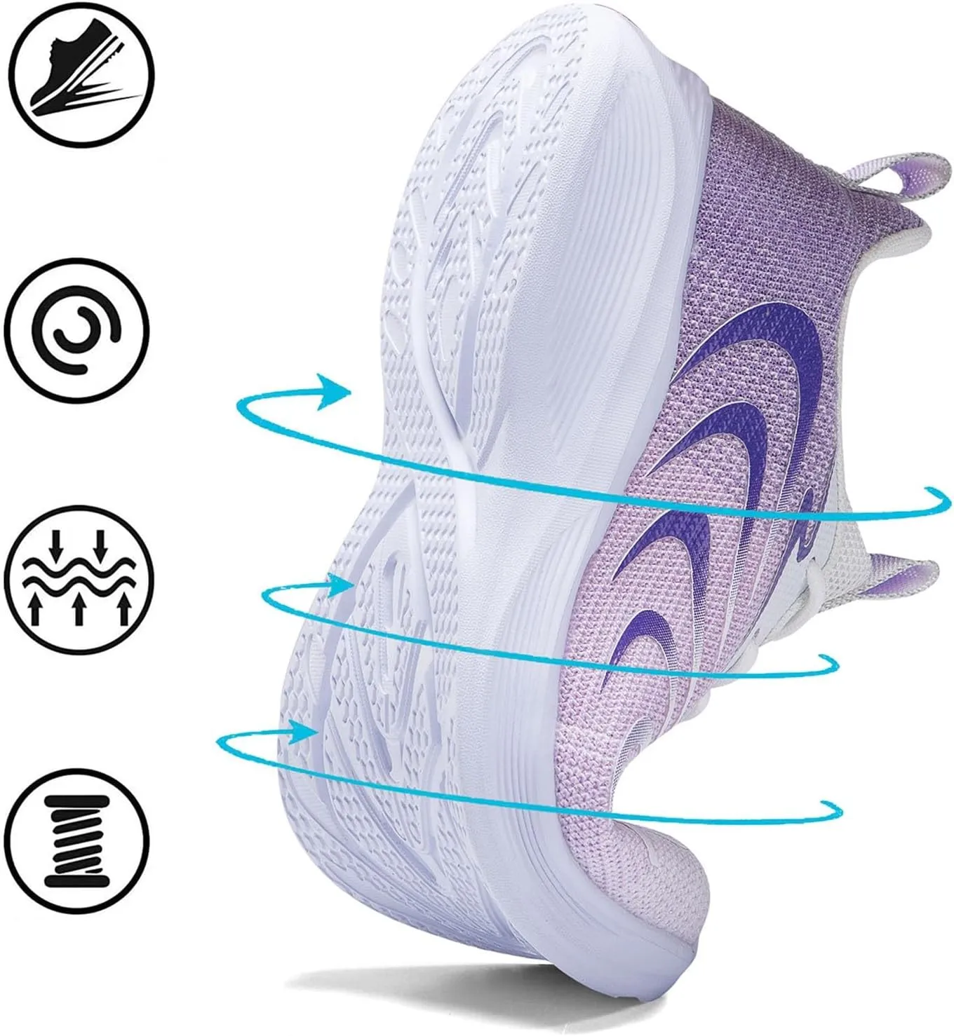 Tennis Shoes Womens Walking Fashion Lace Up Comfortable Soft Sole Sneakers Summer Lightweight Breathable Workout Shoes