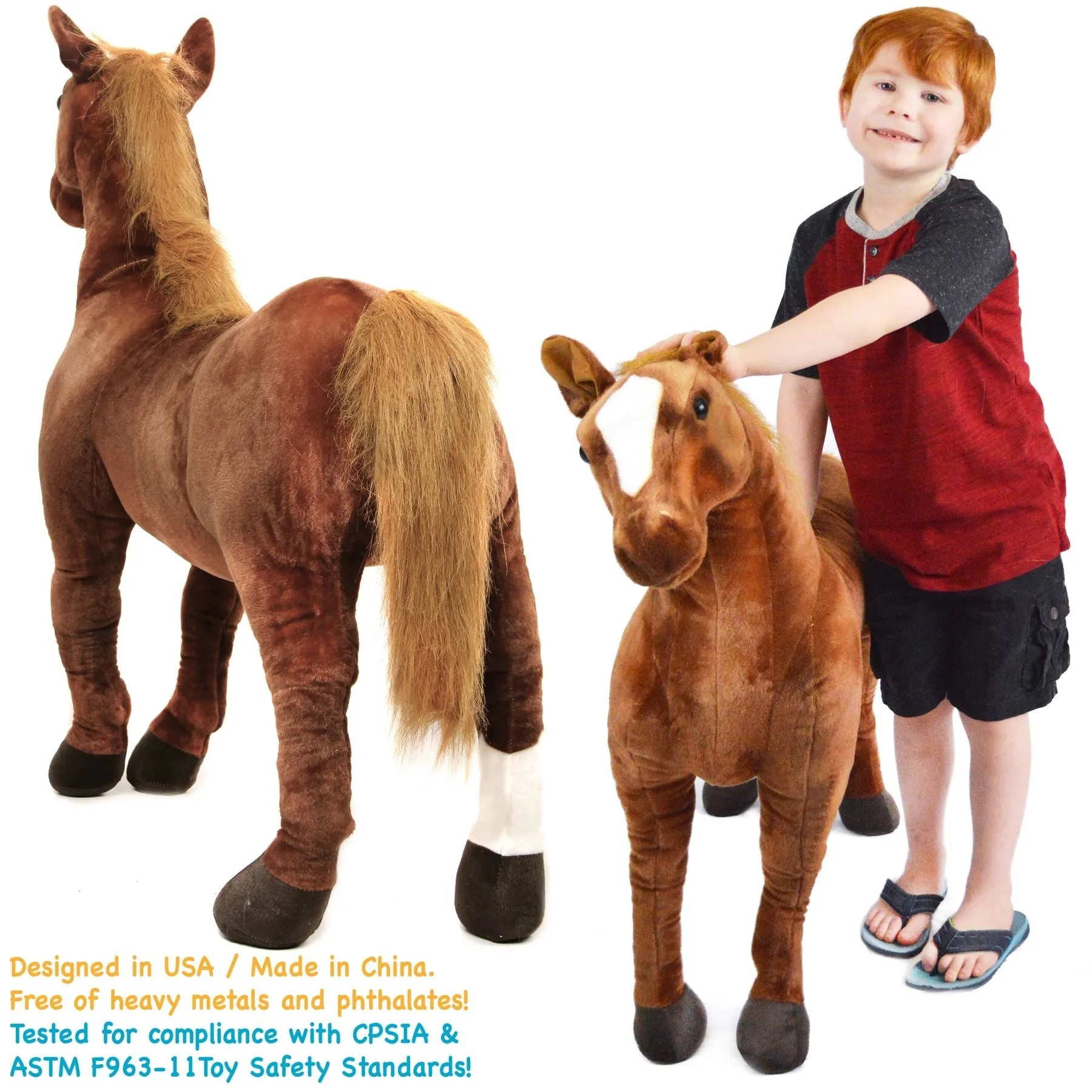 Thorsten The Thoroughbred Horse | 36 Inch Stuffed Animal Plush | By TigerHart Toys