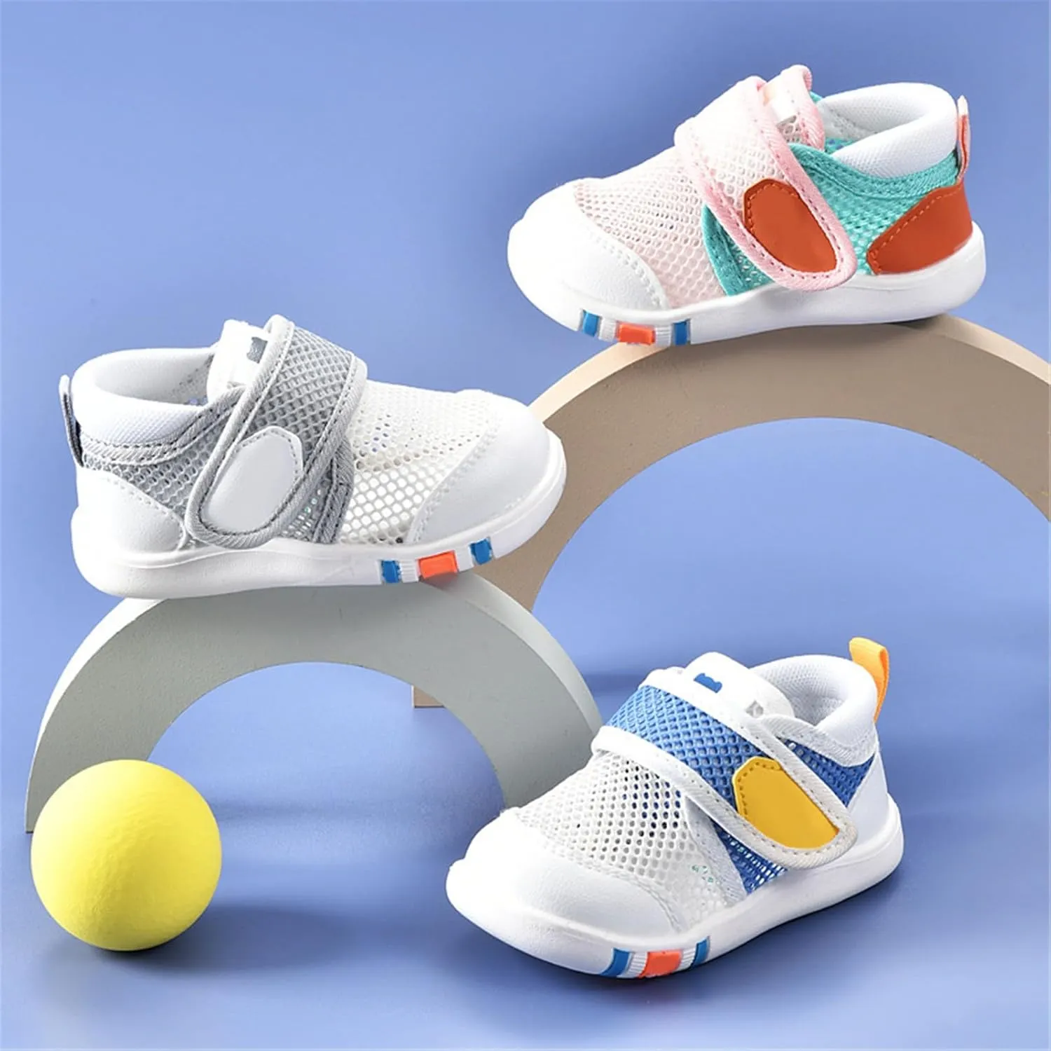 Toddler Walking Shoes Boys Girls Lightweight Breathable Mesh Non-Slip Running Sneakers Kids Summer Hook Loop Sandals