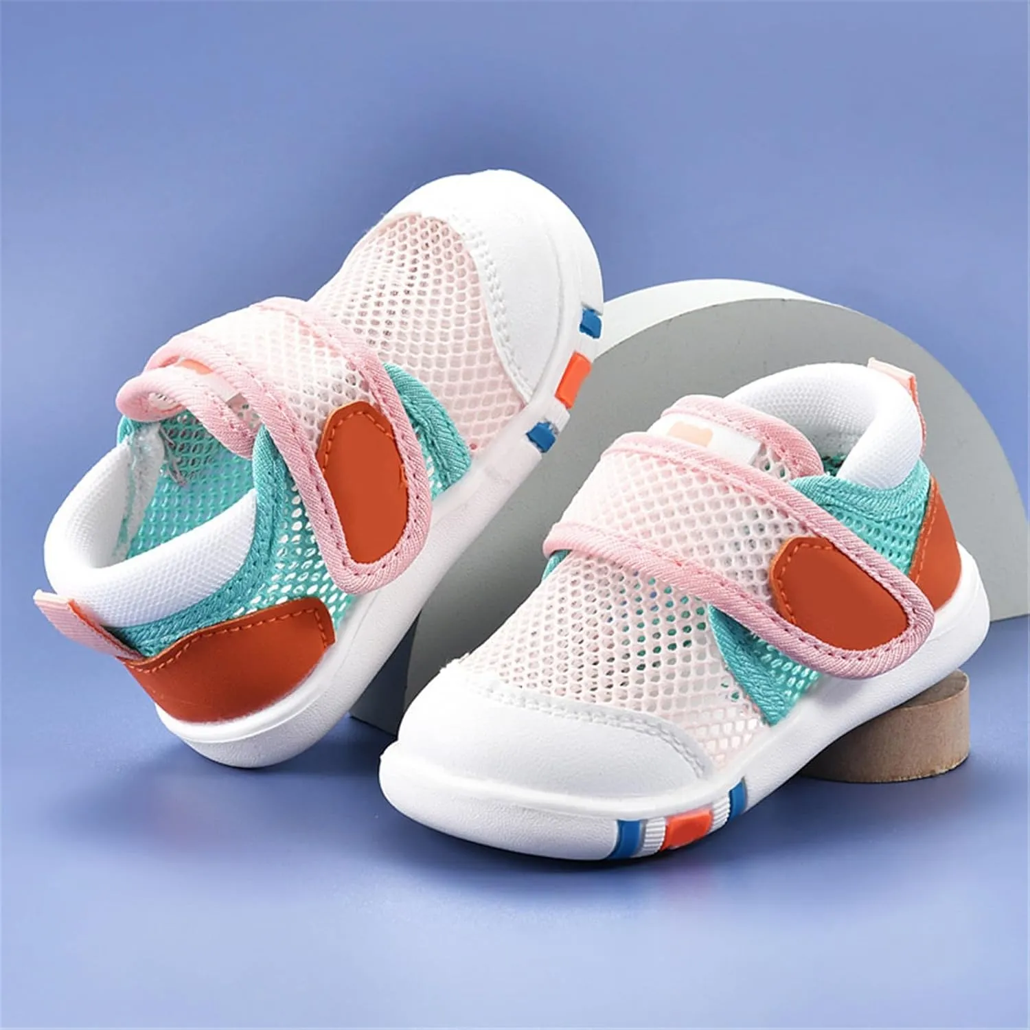 Toddler Walking Shoes Boys Girls Lightweight Breathable Mesh Non-Slip Running Sneakers Kids Summer Hook Loop Sandals