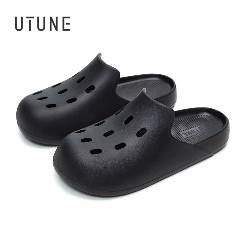 UTUNE Mules Shoes Slippers Indoor Sandals Slides EVA Soft Non-slip Cozy Cloud Feeling