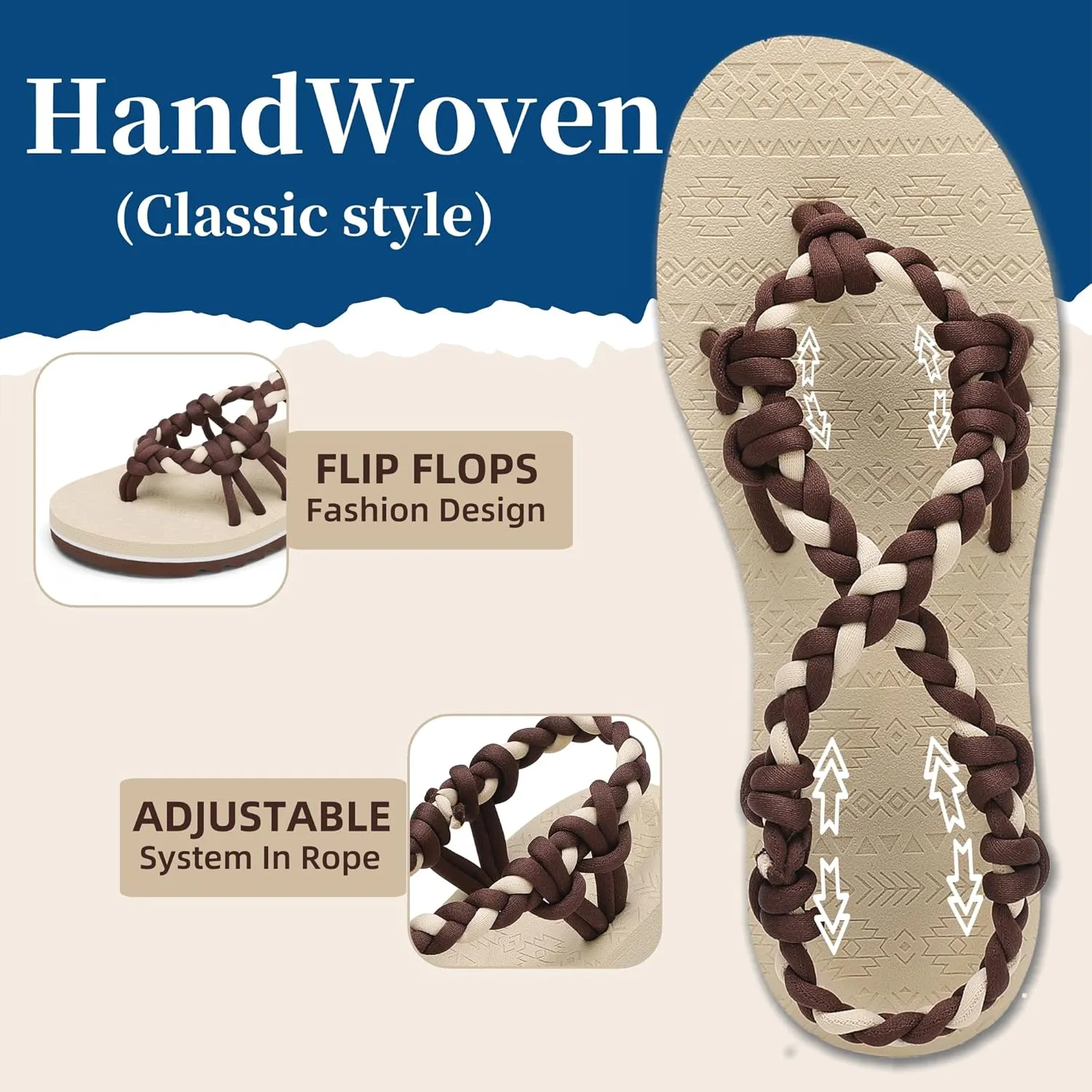 Walking Sandals Women,Arch Support Sandals Women's,Comfortable Flat Sandals with Flip Flops for Beach Travel
