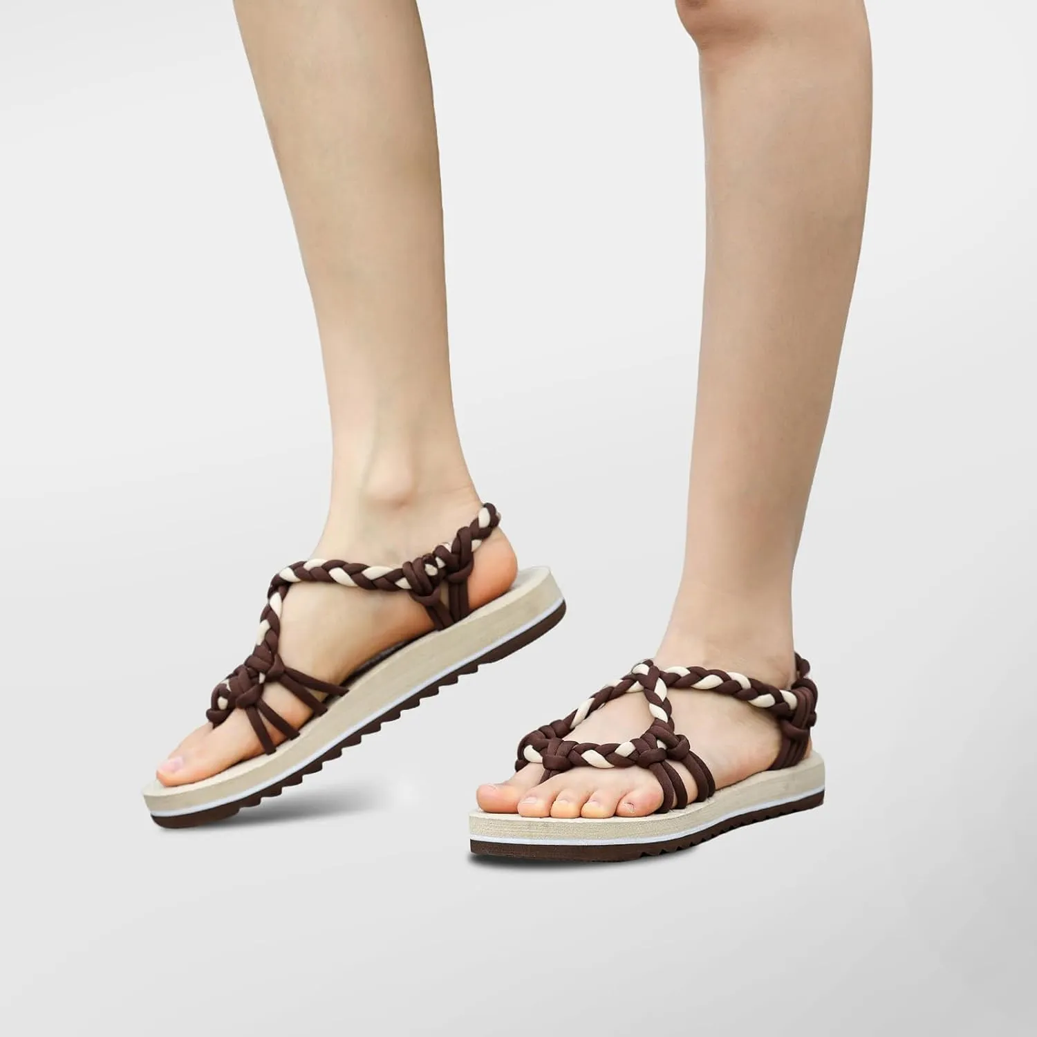 Walking Sandals Women,Arch Support Sandals Women's,Comfortable Flat Sandals with Flip Flops for Beach Travel