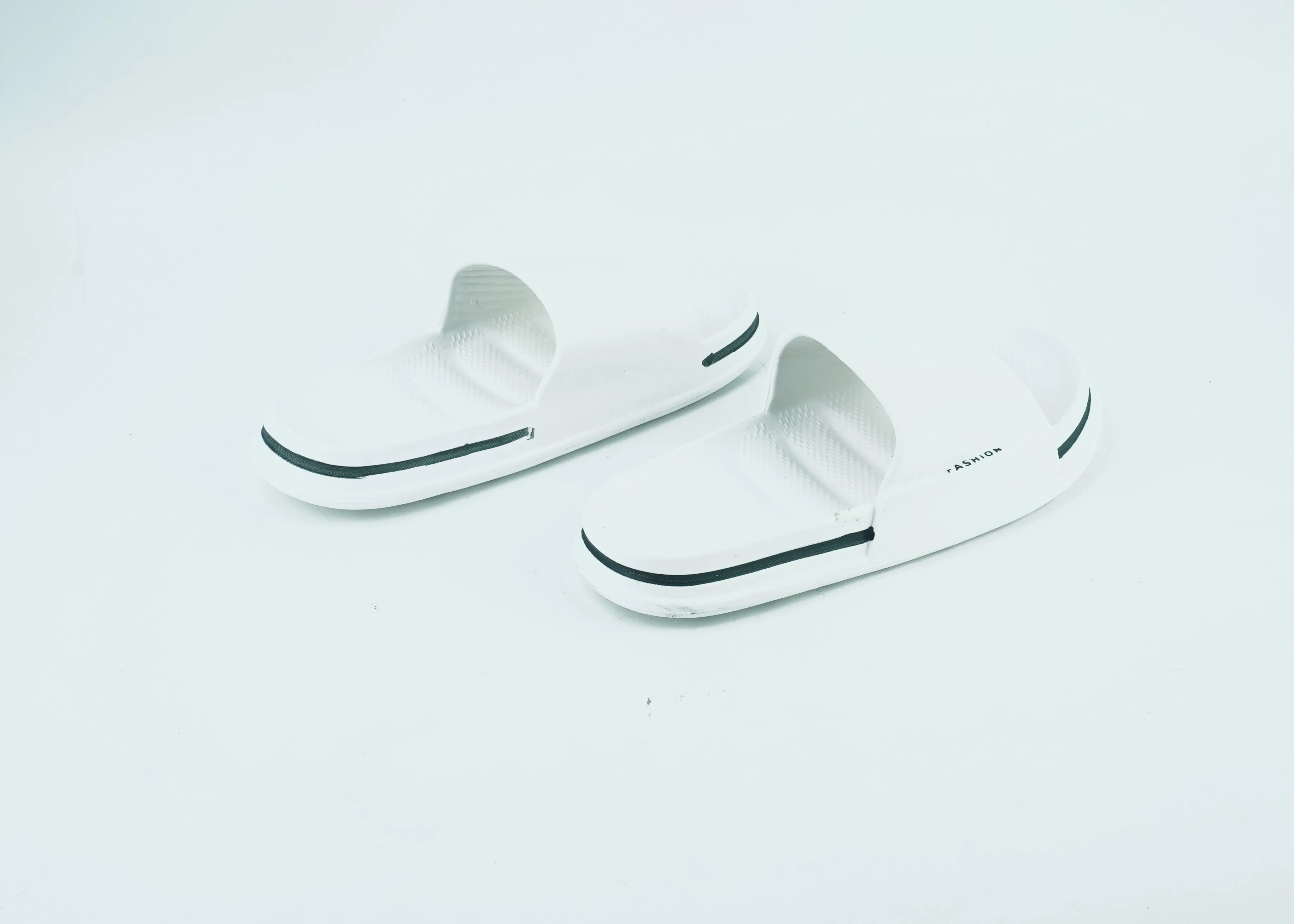 White Trendy Slippers For Men