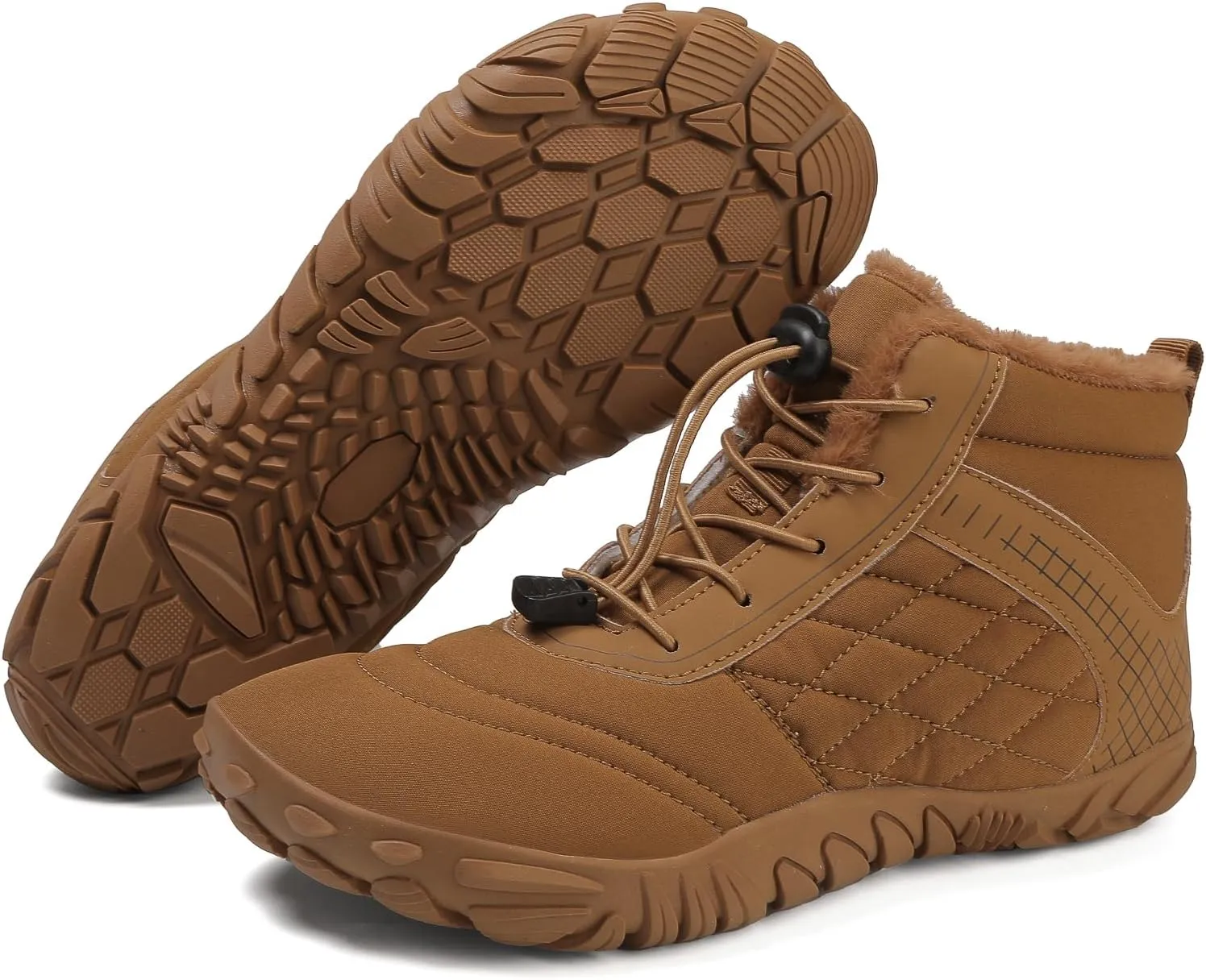 Women Barefoot Shoes Mens Minimalist Wide Toe Box Trail Runner Padded Warm Casual Hiking Cotton Shoes