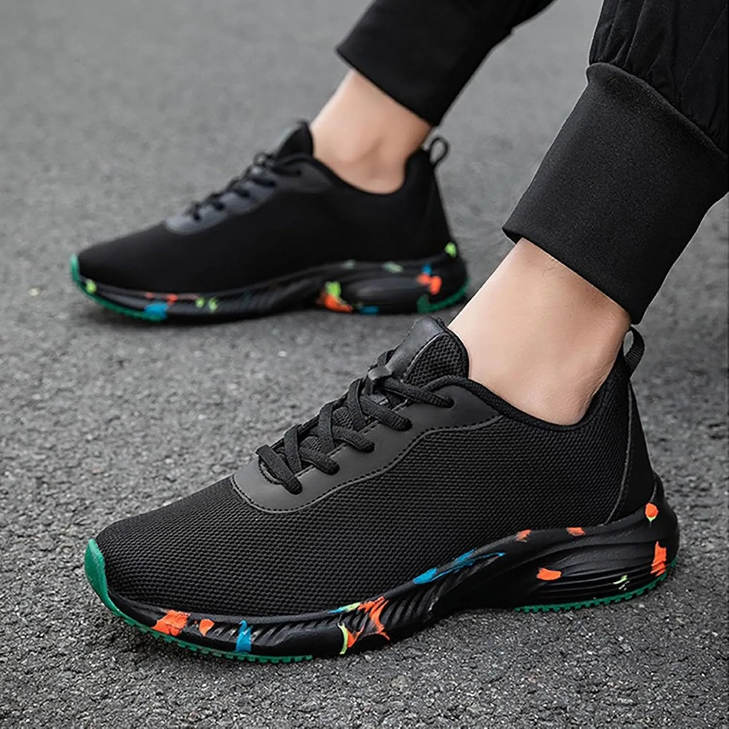 Women Gym Shoes Breathable Mesh Soft Platform Lace Up Sneakers Summer Casual Comfortable Non Slip Running Sport Shoes