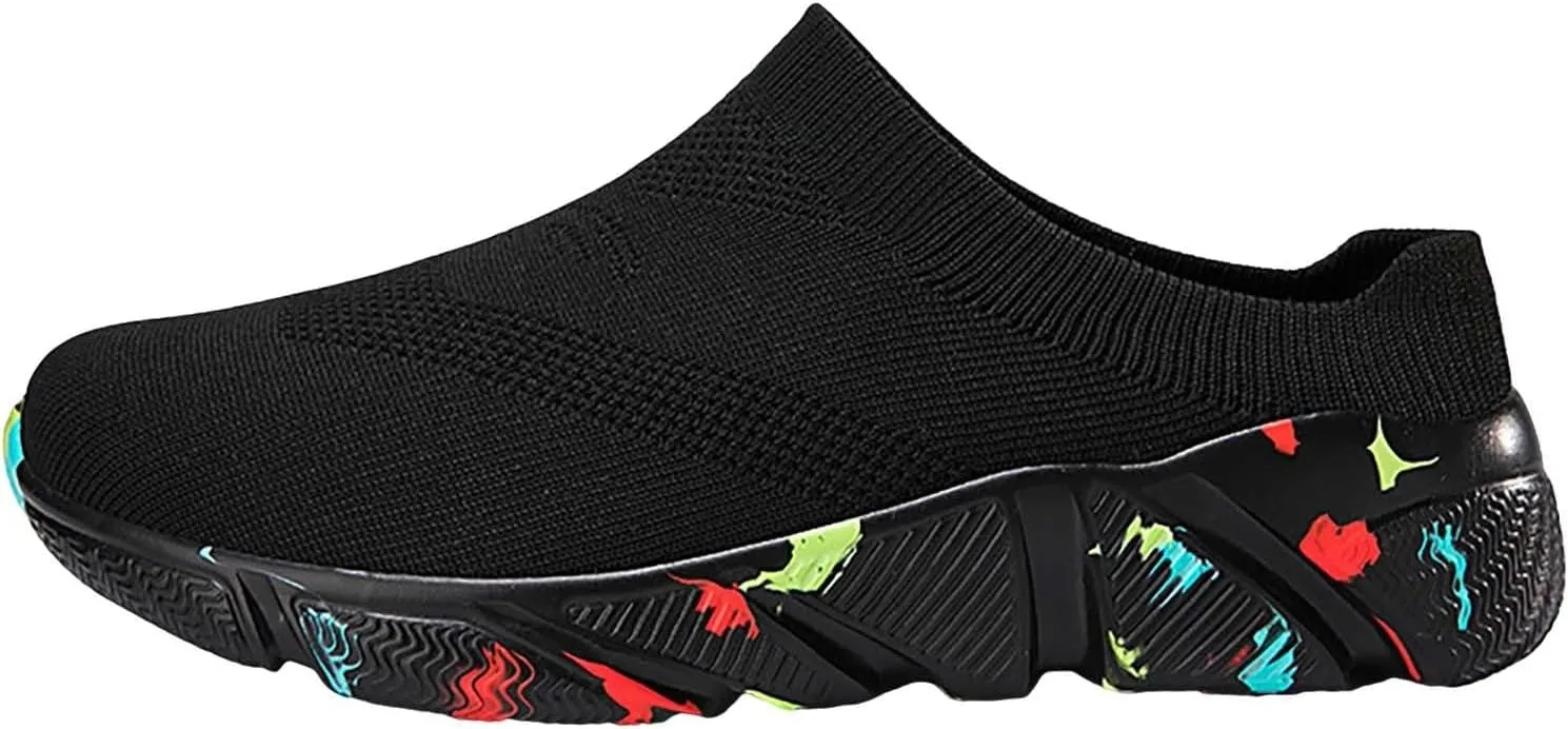 Women Gym Shoes Soft Platform Slip On Breathable Mesh Sneakers Summer Casual Comfortable Non Slip Walking Sport Shoes