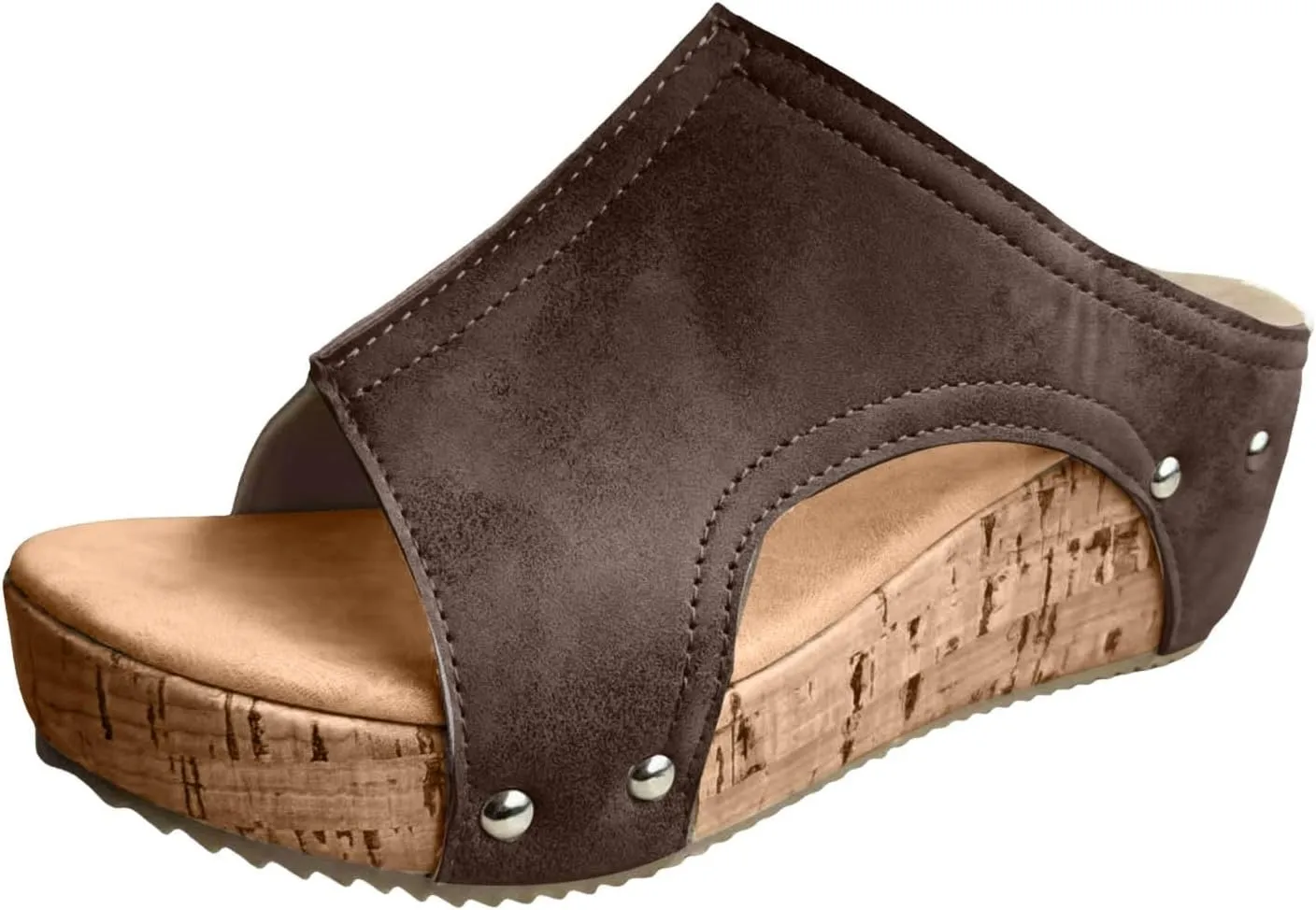 Women Width Wedge Sandals 2025 Spring Summer Shoes Casual Open Toe Hollow Out Slingback Fashion Slip on Slippers Casual Slip On Comfortable Mules Adjustable Slide Walking Shoes