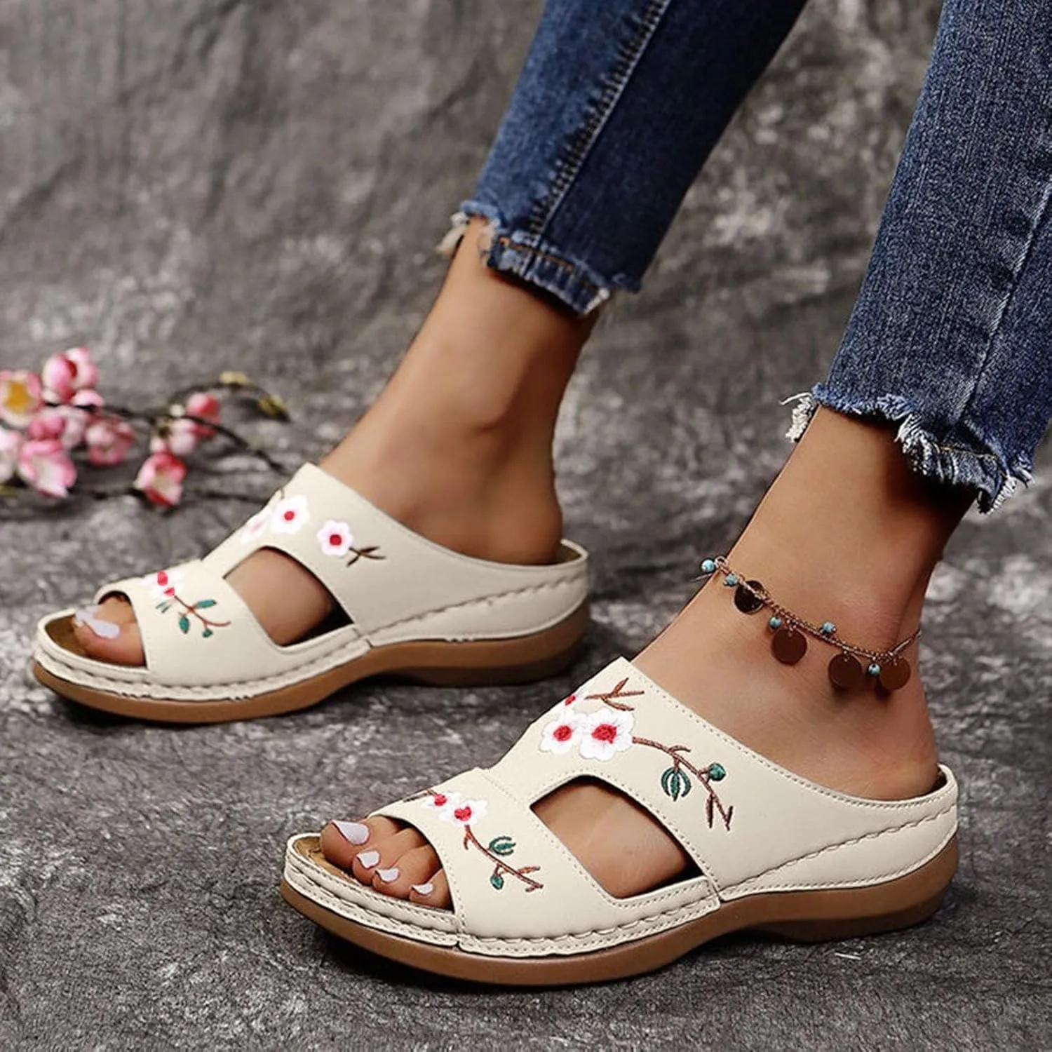Women's Breathable Casual Sandals Open Toe Flatform Fashion Slides Sandals Dress Sandals Party Dress Sandals
