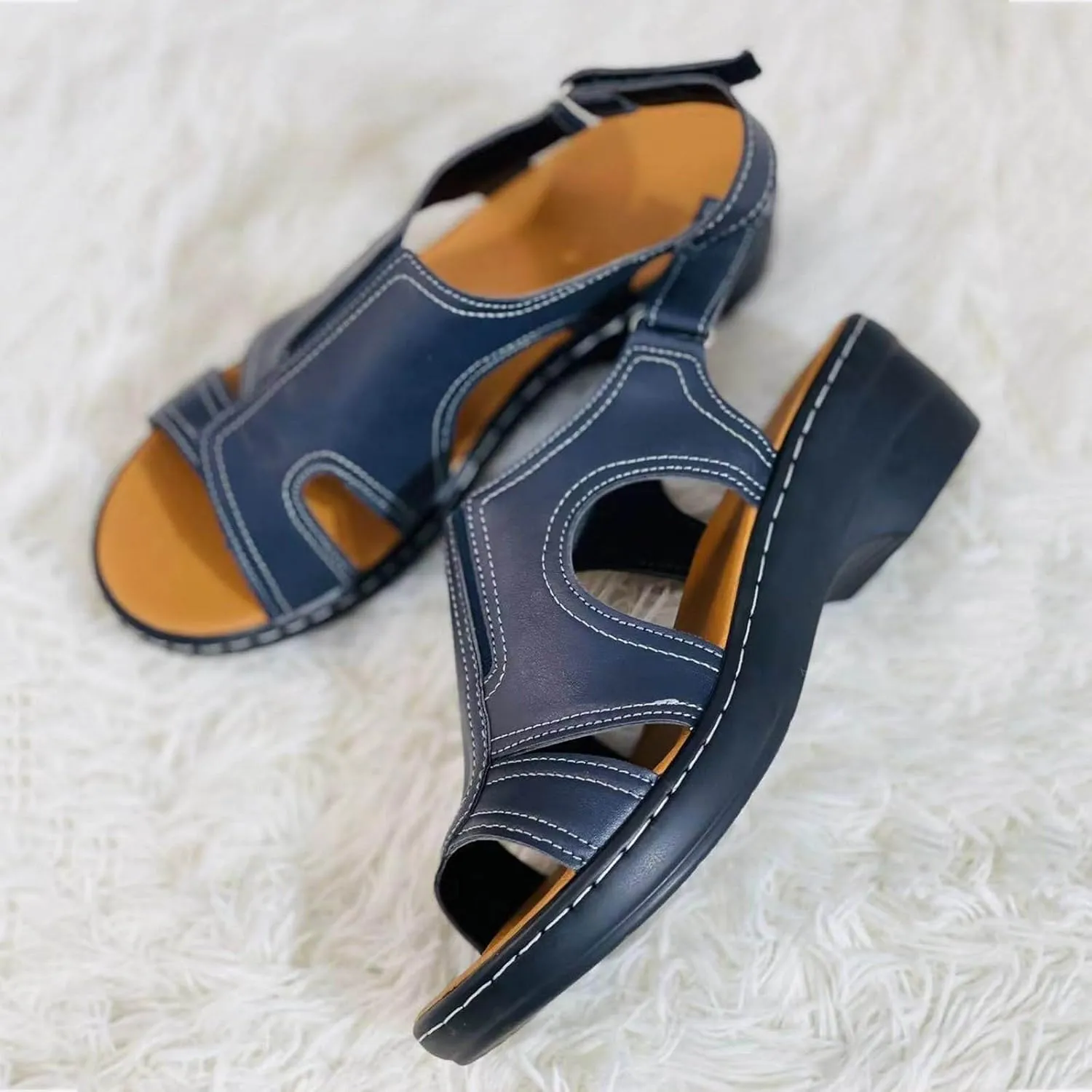 Women's Casual Comfy Open Toe Sandals, Stylish and Versatile Footwear for Everyday Wear, Vacation, Date Nights