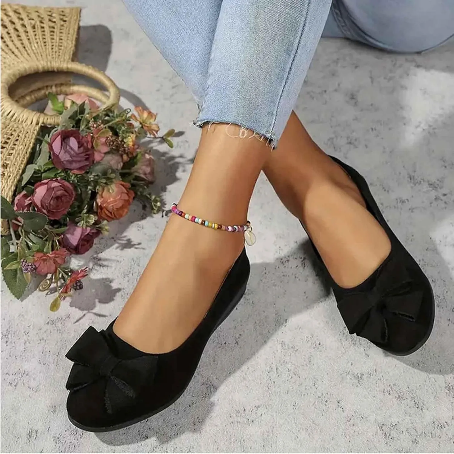 Women's Casual Slip On Shoes Wedge Heel Comfortable Everyday Wear Versatile Footwear for Work Dates Leisure Stylish