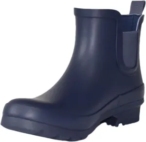 Women's Rubber Rain Boots Waterproof And Anti-slipping Rainboots For Women Stylish Light Ankle Rain Shoes-Runs 1 size samller