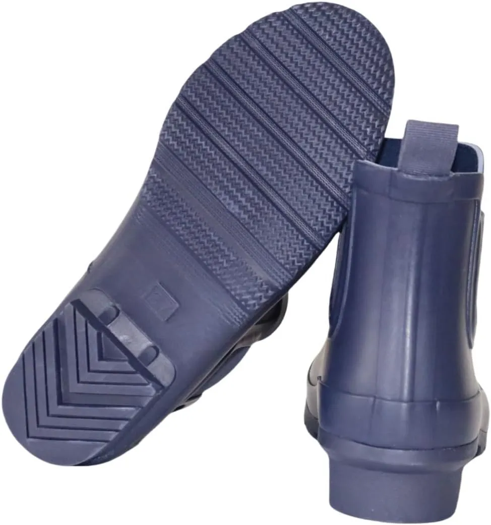 Women's Rubber Rain Boots Waterproof And Anti-slipping Rainboots For Women Stylish Light Ankle Rain Shoes-Runs 1 size samller
