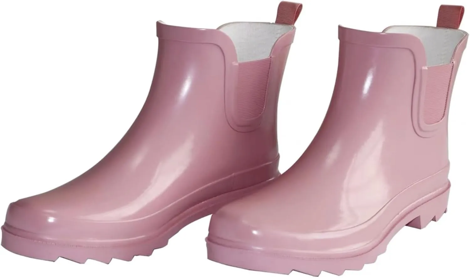Women's Rubber Rain Boots Waterproof And Anti-slipping Rainboots For Women Stylish Light Ankle Rain Shoes-Runs 1 size samller
