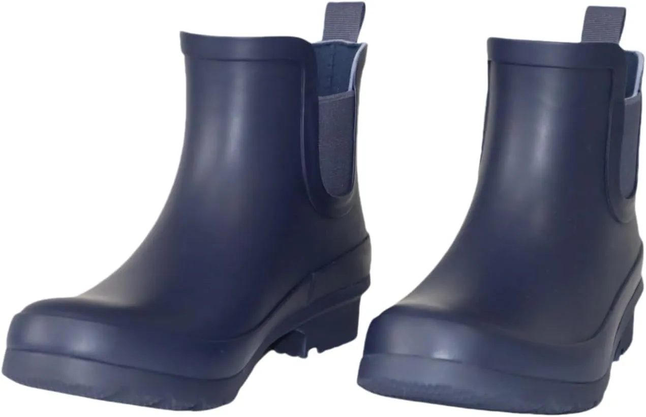 Women's Rubber Rain Boots Waterproof And Anti-slipping Rainboots For Women Stylish Light Ankle Rain Shoes-Runs 1 size samller