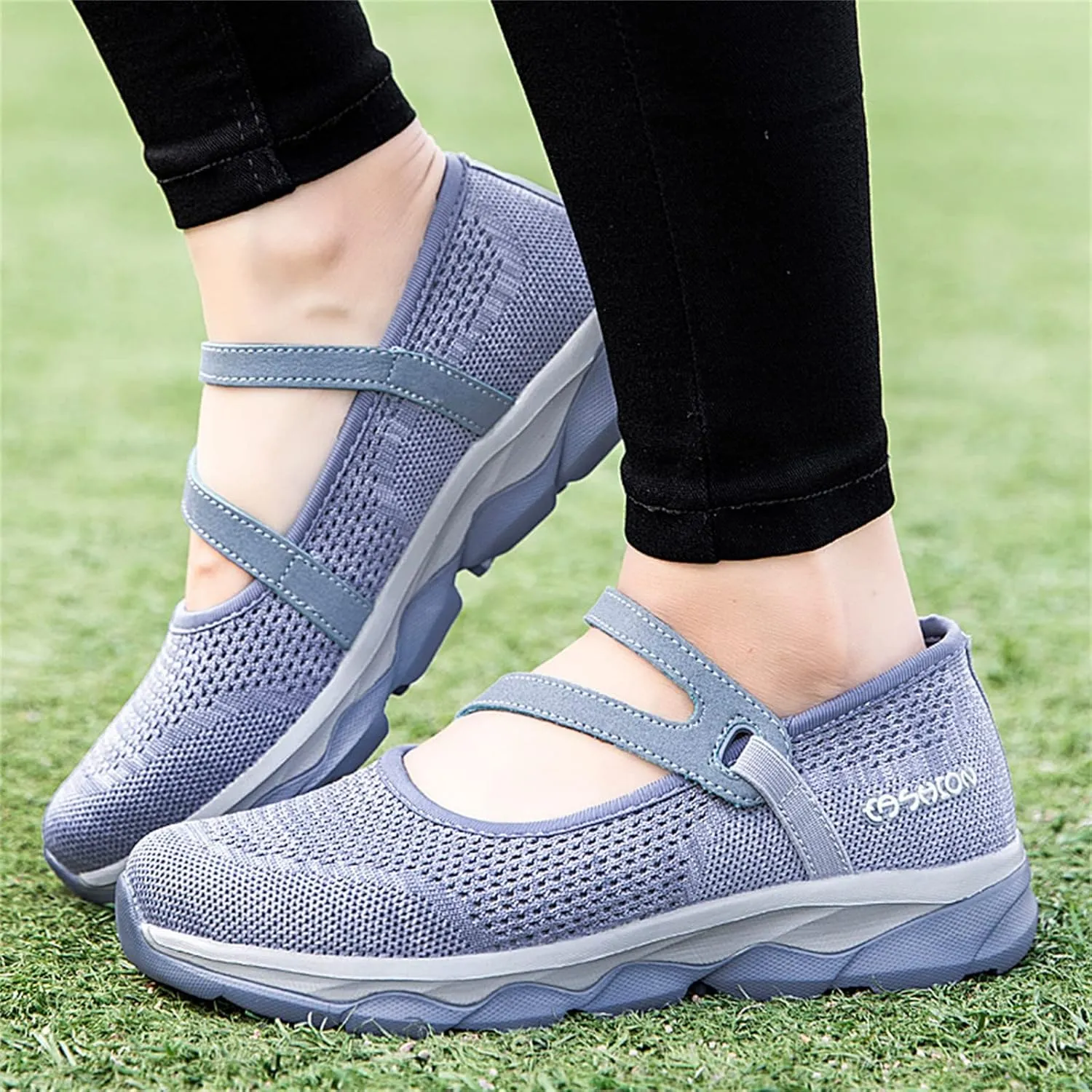 Womens Running Shoes Ladies Fashion Colorblock Mesh Breathable Non Slip Soft Sole Casual Tennis Workout Walking Sneakers