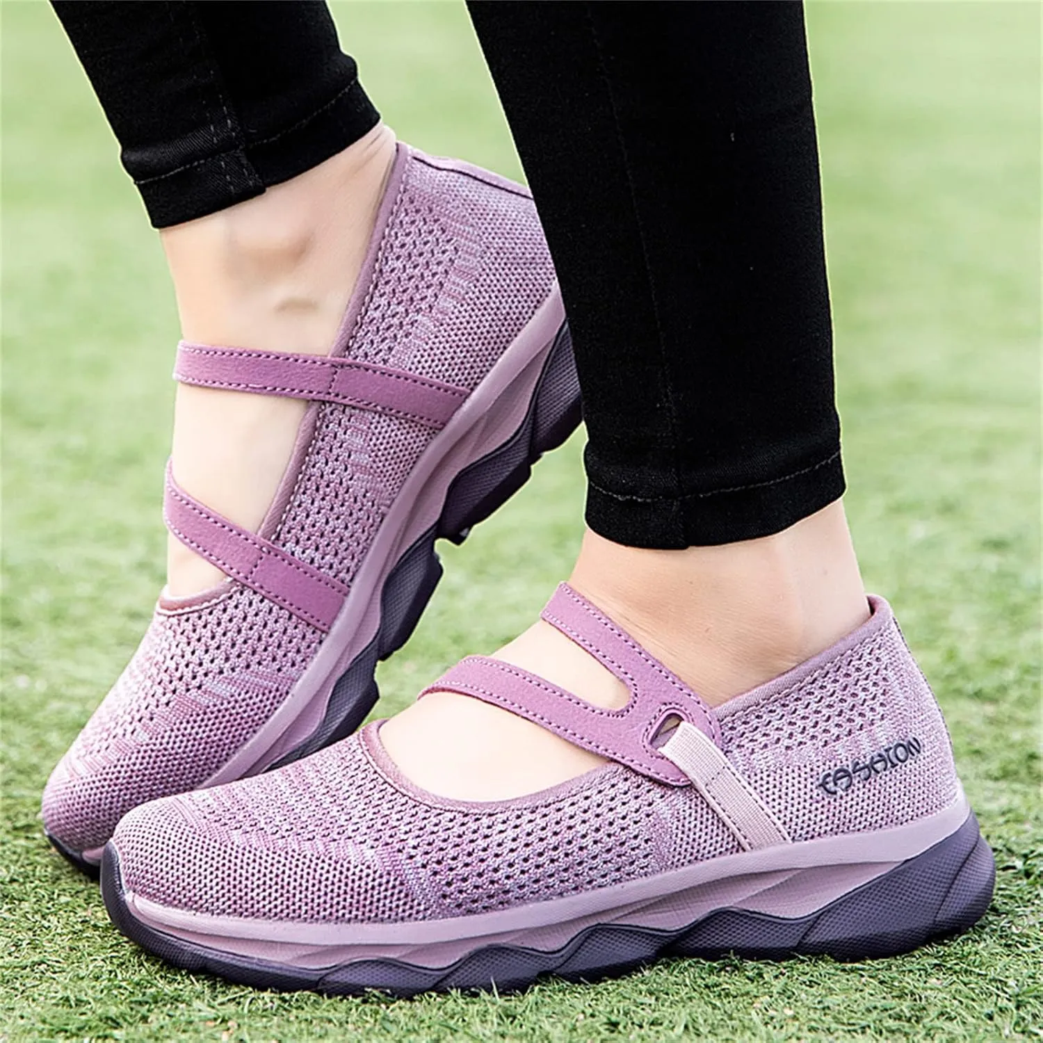 Womens Running Shoes Ladies Fashion Colorblock Mesh Breathable Non Slip Soft Sole Casual Tennis Workout Walking Sneakers