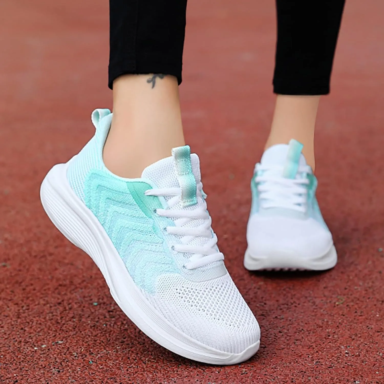Womens Running Sneakers Breathable Lightweight Mesh Soft Sole Athletic Shoes Business Casual Non Slip Walking Sneakers