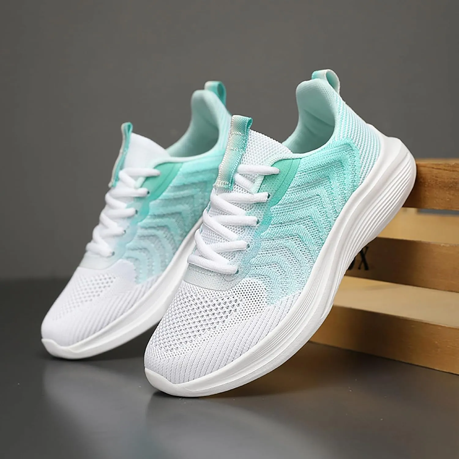 Womens Running Sneakers Breathable Lightweight Mesh Soft Sole Athletic Shoes Business Casual Non Slip Walking Sneakers