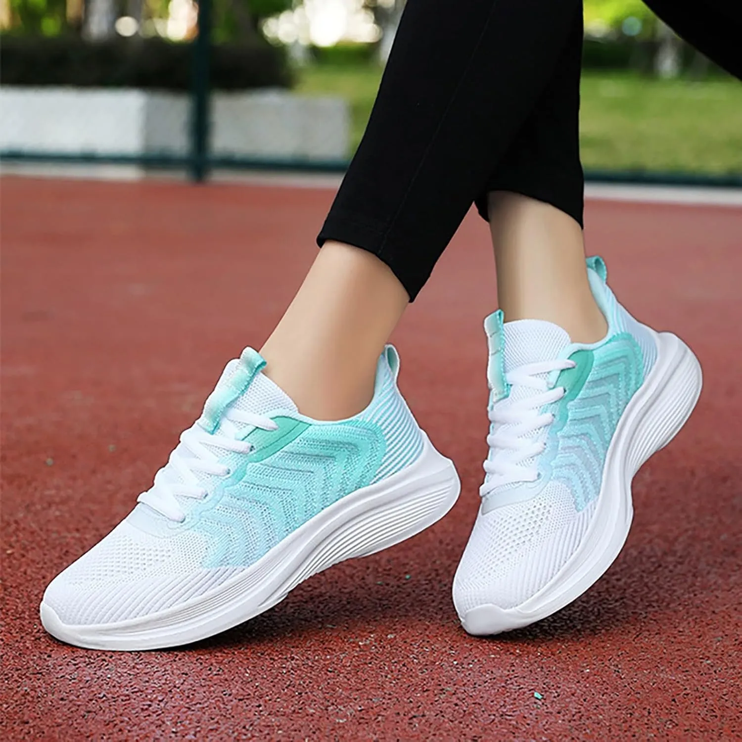 Womens Running Sneakers Breathable Lightweight Mesh Soft Sole Athletic Shoes Business Casual Non Slip Walking Sneakers