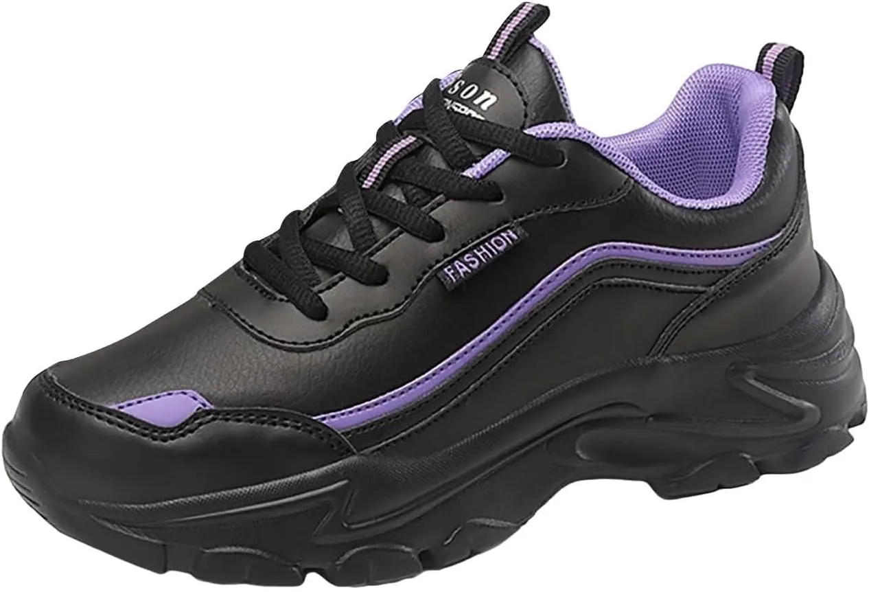 Women's Shoes Sneakers Comfortable Lightweiht Soft Sole Athletic Shoes Casual Fashion Lace Up Non Slip Walking Shoes