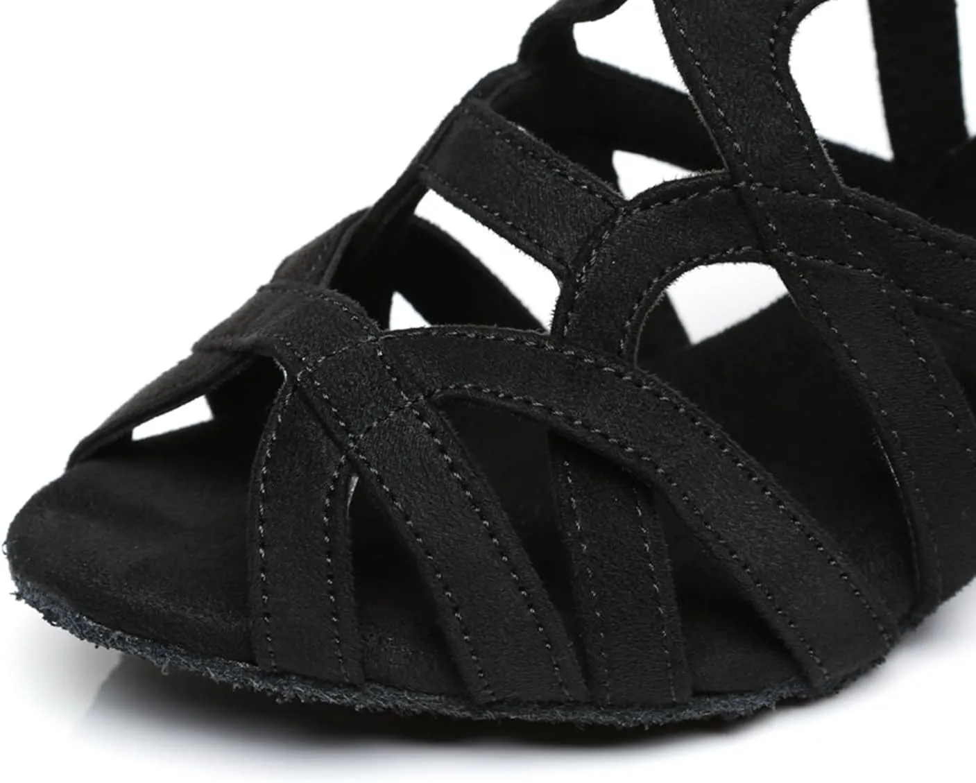 Women's Stylish Open Toe Latin Dance Boots Ballroom Tango Party Wedding Performance Practice Dance Shoes