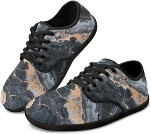 Women's Wide Toe Box Barefoot Shoes Casual Zero Drop Walking Sneakers Lace Up Non Slip Tennis Work Footwear