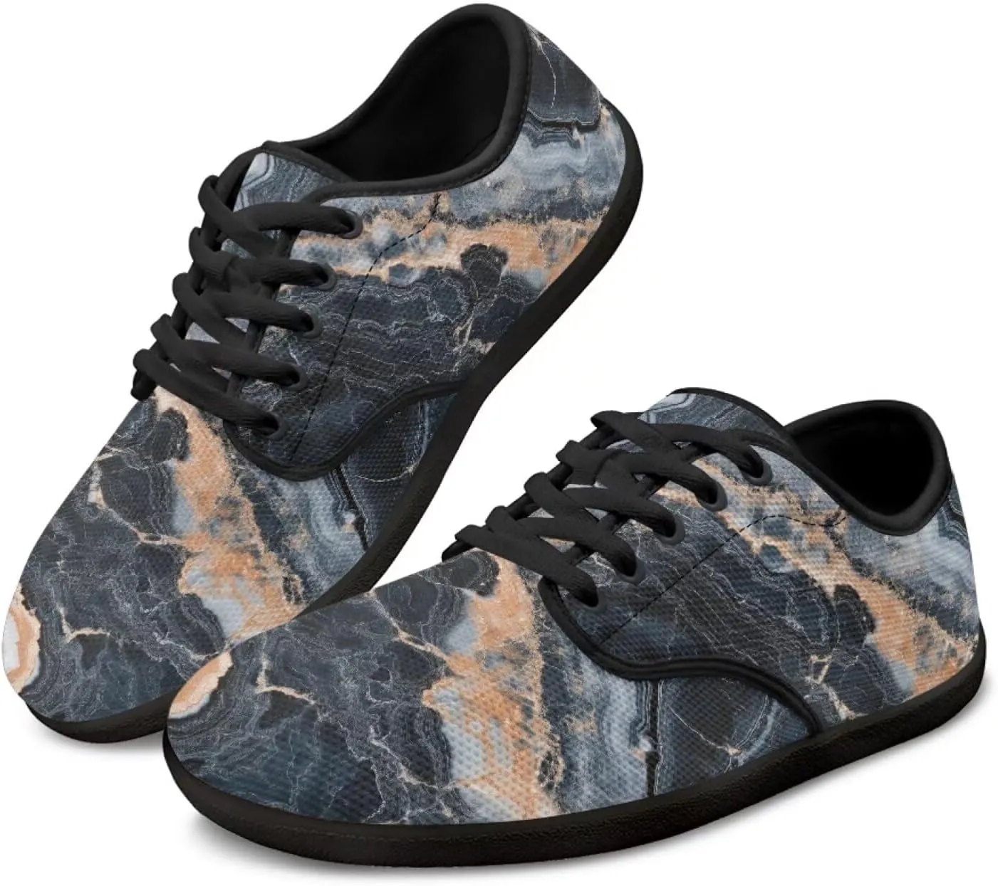 Women's Wide Toe Box Barefoot Shoes Casual Zero Drop Walking Sneakers Lace Up Non Slip Tennis Work Footwear