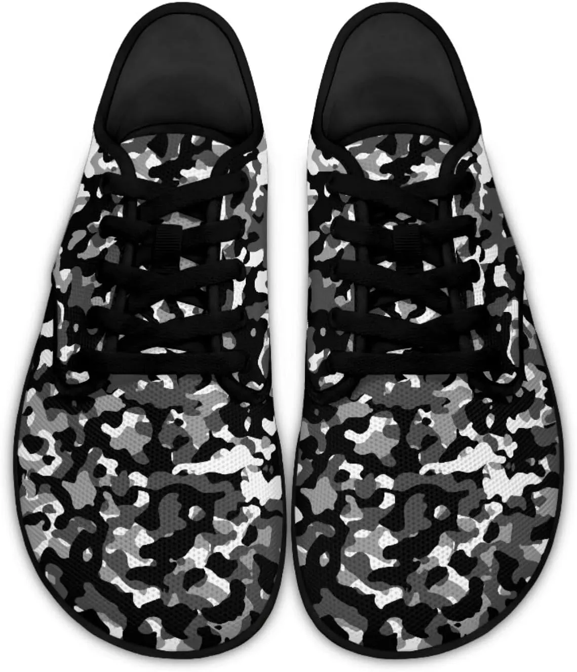 Women's Wide Toe Box Barefoot Shoes Casual Zero Drop Walking Sneakers Lace Up Non Slip Tennis Work Footwear