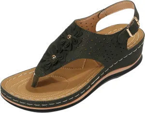 Womens with Arch Support Walking Sandals Orthopedic Recovery Slides Comfortable Adjustable Straps Thick Cushion Summer Beach Casual Outdoor Footwear