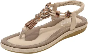 Yoga Mat Comfortable Flat Sandal for Women Fashion Versatile Leather Cool Shoes Soft Soled Sandals for Women